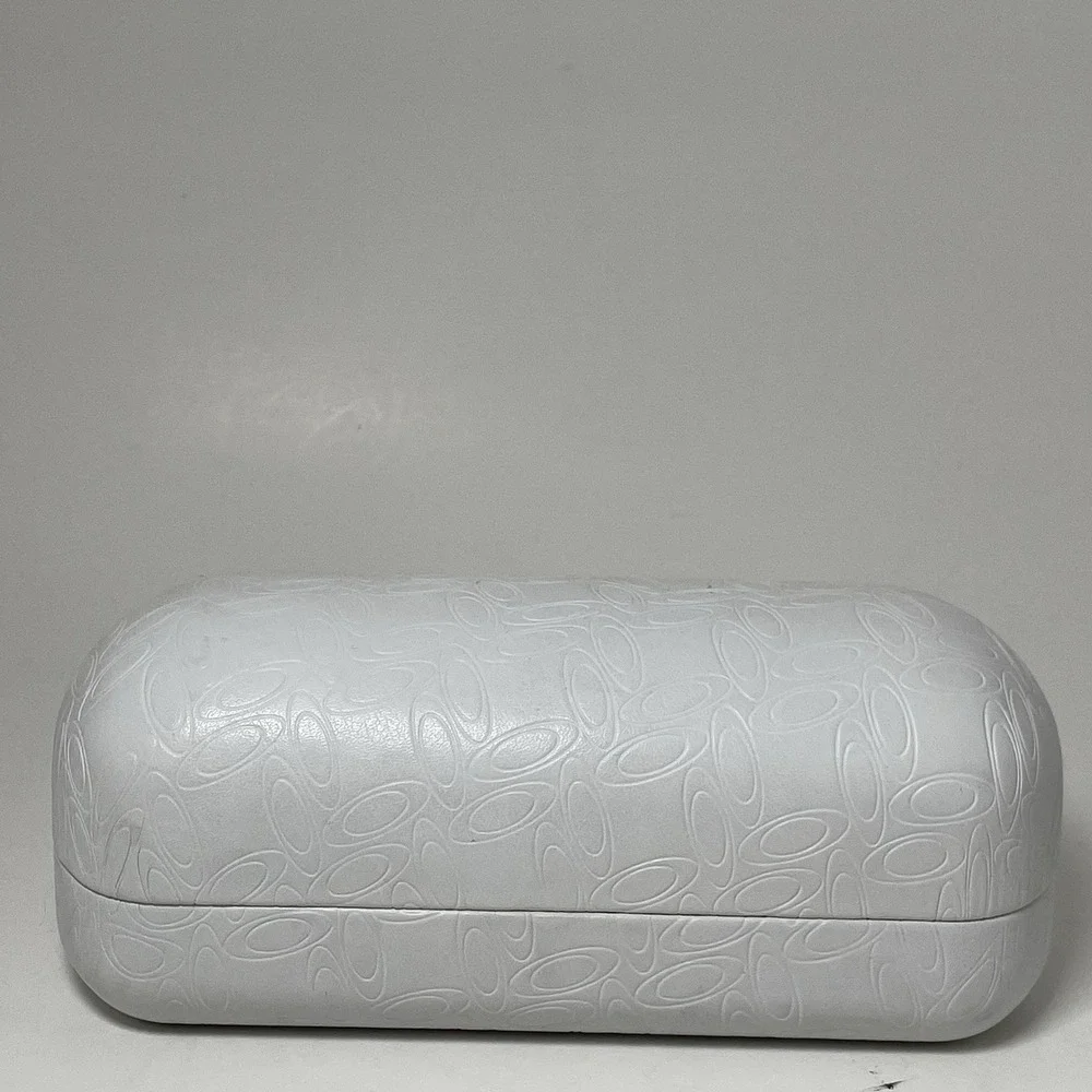 VTG Oakley White Clamshell Sunglasses Hard Case Embossed Signature Logo